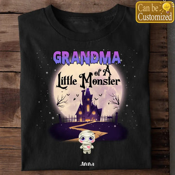 Grandma Of Little Monsters Hallowen Personalized Shirt, Sweater, Hoodie Halloween Gift For Grandma