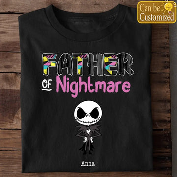 Father Of Nightmare Personlized Shirt - Horror Movie Kids Custom T-Shirt, Halloween Gift For Dad