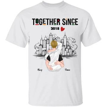 Together Since Personalized Custom Shirt, Hoodie - Anniversary Gift For Couple, Wife, Husband