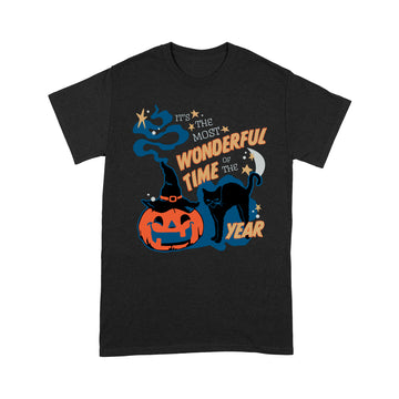 It's The Most Wonderful Time Of The Year Black Cat Halloween Shirt - Standard T-Shirt