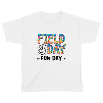 Tie Dye Field Day Fun Day Last Day Of School Teacher Student Shirt - Standard Youth T-shirt