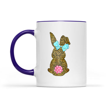 Happy Easter Cute Leopard Bunny Rabbit Mug - Accent Mug