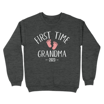 First Time Grandma 2023 Funny Mother's Day For New Grandma Shirt - Standard Crew Neck Sweatshirt