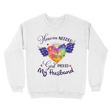 Heaven Needed A Hero God Picked My Husband Shirt Memories In Heaven Graphic Tee Shirts - Standard Crew Neck Sweatshirt