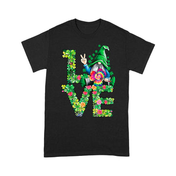 Funny LOVE Gnomes Irish Shamrock St Patrick's Day Gifts T-Shirt - Standard T-shirt