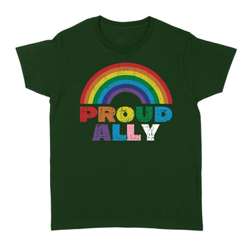 Proud Ally Lgbt Rainbow Gay Pride Month Long Shirt - Standard Women's T-shirt