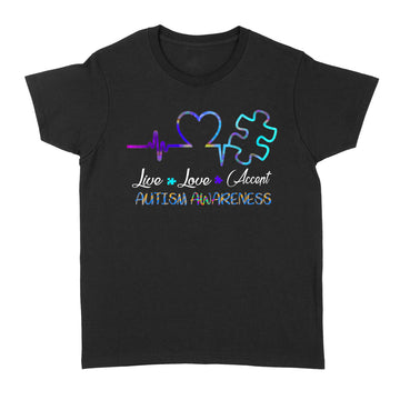 Live Love Accept Autism Awareness Shirt - Standard Women's T-shirt