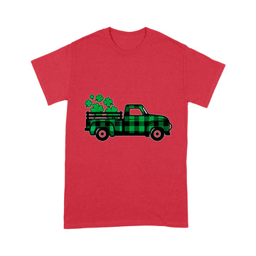 Green Buffalo Plaid Shamrock Pickup Truck St. Patrick's Day T-Shirt - Standard T-shirt