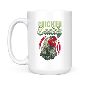 Chicken Daddy Chicken Dad Farmer Gift Poultry Farmer Father's Day Gifts Mug - White Mug