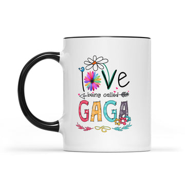 I Love Being Called Gaga Daisy Flower Mug Funny Mother's Day Gifts - Accent Mug