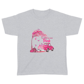 In October We Wear Pink Truck Breast Cancer Awareness Gifts T-Shirt - Standard Youth T-shirt