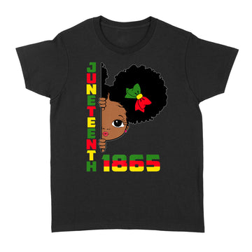 Juneteenth Celebrating 1865 Cute Black Girls Kids Shirt - Standard Women's T-shirt