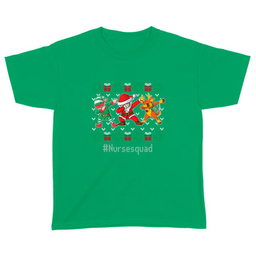 Christmas Nurse Squad Cute Dabbing Santa Claus Elf Reindeer Ugly SXmas Shirt