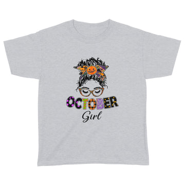 October Birthday Girl Halloween T-Shirt - Standard Youth T-shirt