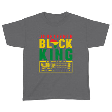 Juneteenth Men s Black King Nutrition Melanin Black Pride Shirt - Standard Youth T-shirt