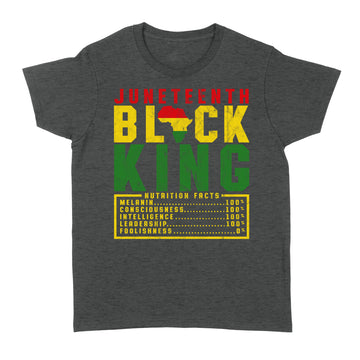 Juneteenth Men s Black King Nutrition Melanin Black Pride Shirt - Standard Women's T-shirt