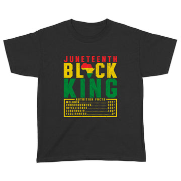 Juneteenth Men s Black King Nutrition Melanin Black Pride Shirt - Standard Youth T-shirt