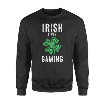 Video Gamer Saint Patricks Day Gaming Lucky Gamer For Boys Long Sleeve T-Shirt - Standard Crew Neck Sweatshirt