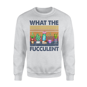 Cactus What The Fucculent Vintage Shirt - Standard Crew Neck Sweatshirt