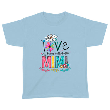 I Love Being Called Mimi Daisy Flower Shirt Funny Mother's Day Gifts - Kids Shirt