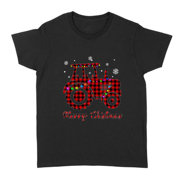 Merry Christmas Buffalo Plaid Leopard Truck Shirt