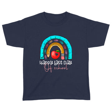 Happy Last Day Of School Teacher Student Graduation Rainbow Shirt