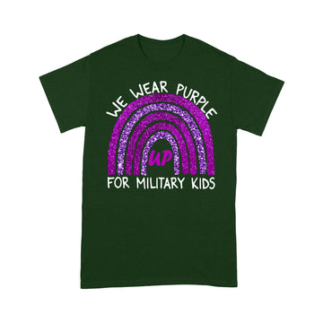 We Wear Purple Up For Military Kids Military Child Month Shirt - Standard T-shirt