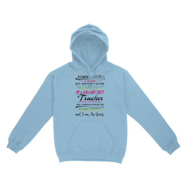 Assuming I'm Just A Woman Was Your First Mistake I'm A Spoiled Wife Of A Grumpy Old Trucker Shirt Funny Quotes - Standard Hoodie