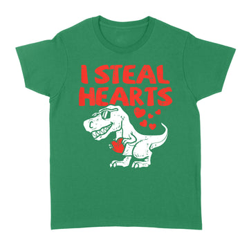 Kids I Steal Hearts Trex Dino Cute Baby Boy Valentines Day Gift T-Shirt - Standard Women's T-shirt