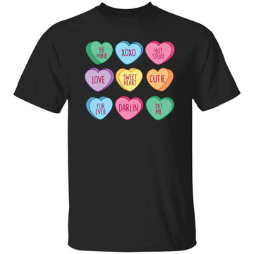 Candy Hearts TShirt, Valentines Shirts for Women and Girl, Mommy and Me Outfits, Gift Mom and Daughter