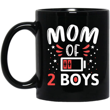 Mom Of 2 Boys Shirts Gift From Son Mothers Day Birthday Women Mug