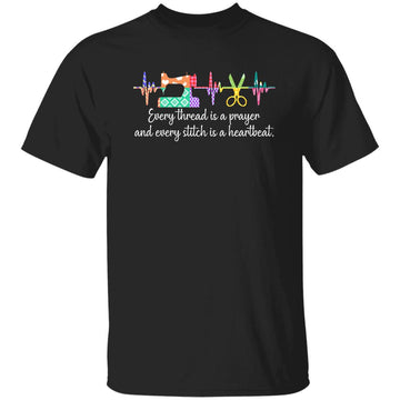 Quilter Sewing Heartbeat T-Shirt For Quilting Lover