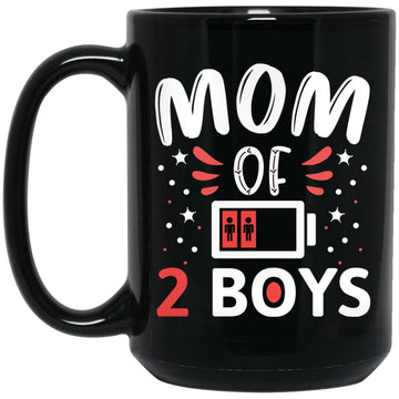 Mom Of 2 Boys Shirts Gift From Son Mothers Day Birthday Women Mug