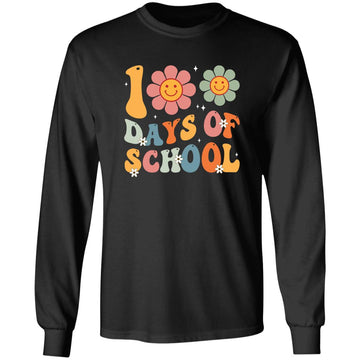 Groovy 100th Day Student Cute Boys Girls 100 Days Of School Shirt