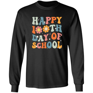 Groovy Happy 100th Day Of School Cute Students Kids Teachers Shirt