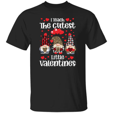 I Teach The Cutest Little Valentines Women Gnome Teachers T-Shirt