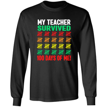 My Teacher Survived 100 Days Of Me Shirt Kids 100th Day Of School Costume Shirt