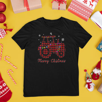 Merry Christmas Buffalo Plaid Leopard Truck Shirt