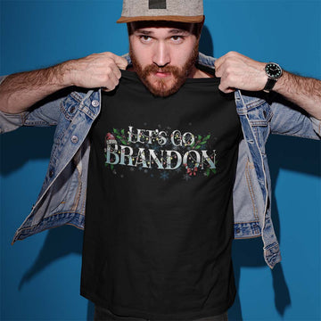 Santa Hat Let's Go Brandon Christmas Light Shirt Xmas Gifts