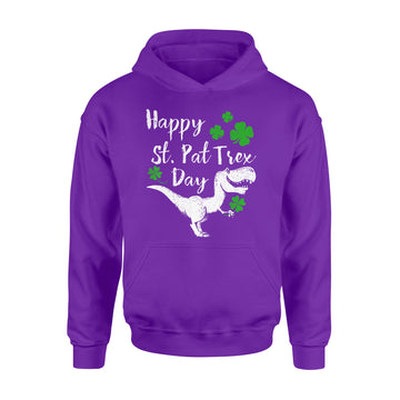 Happy St. Pat Trex Day T-Shirt Dinosaur St. Patrick's Day T-Shirt - Standard Hoodie