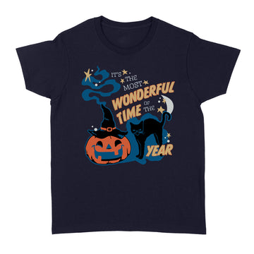 It's The Most Wonderful Time Of The Year Black Cat Halloween Shirt - Standard Women's T-shirt