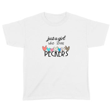 Chicken Just A Girl Who Loves Peckers Funny Shirts - Standard Youth T-shirt