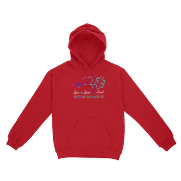 Live Love Accept Autism Awareness Shirt - Standard Hoodie