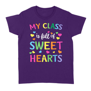 Valentines Day Teacher T-Shirt Love My Sweet Students T-Shirt - Standard Women's T-shirt