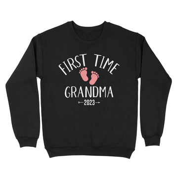 First Time Grandma 2023 Funny Mother's Day For New Grandma Shirt - Standard Crew Neck Sweatshirt