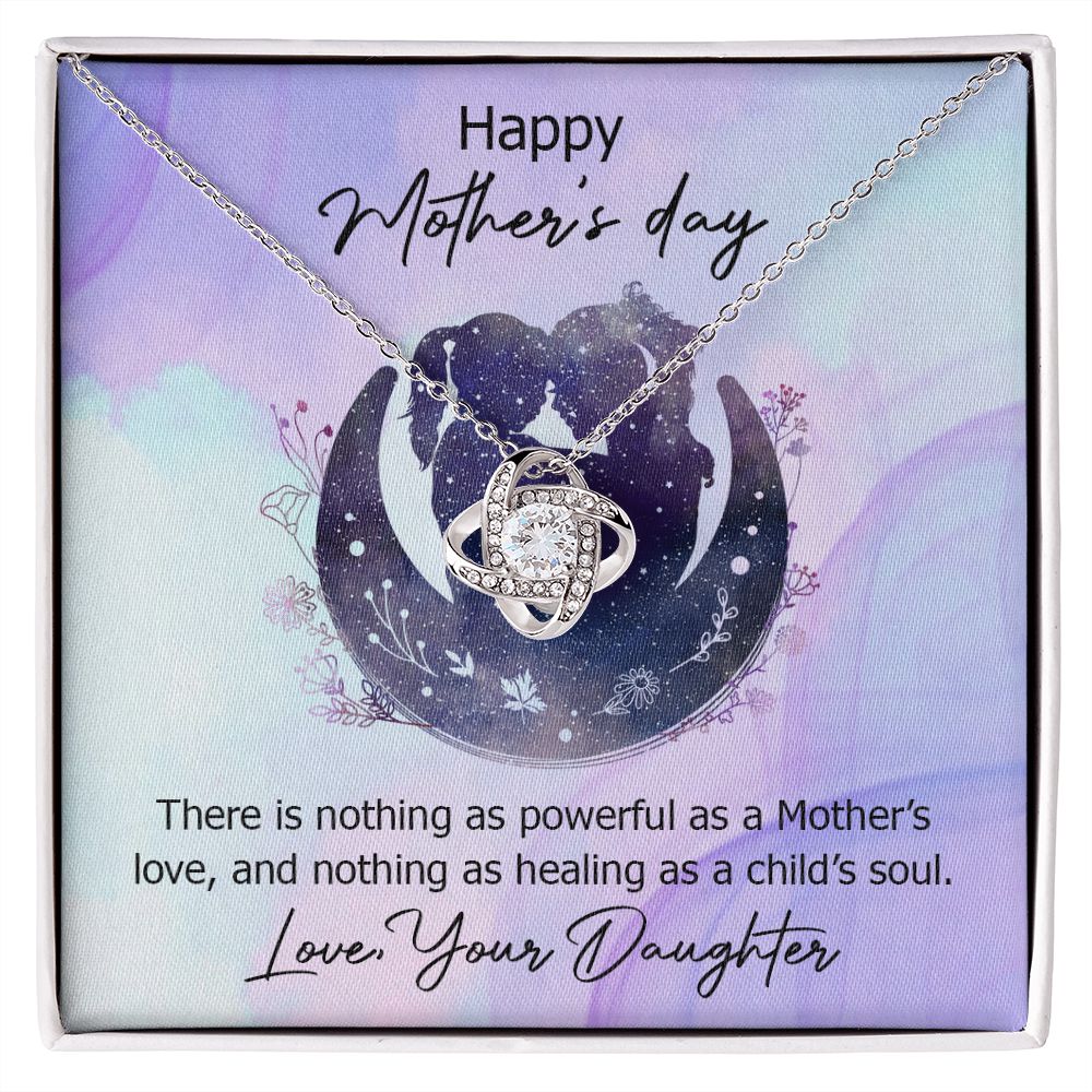 Gift For Mom From Daughter Love Knot Necklace, The Is Nothing As Powerful As A Mother's Love Necklace, Unique Mothers Day Gift Ideas
