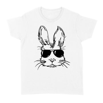 Bunny Face With Sunglasses For Boys Men Kids Easter Shirt - Standard Women's T-shirt