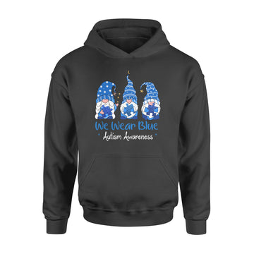 Three Gnomes Holding Blue Puzzle Autism Awareness Shirt - Standard Hoodie
