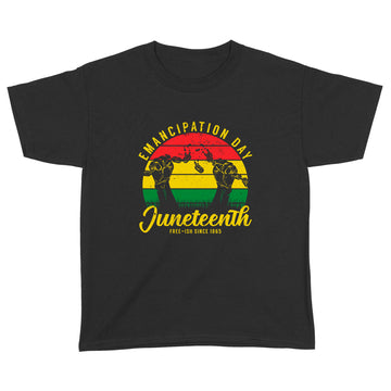 Juneteenth Emancipation Day Vintage Cool Melanin Black Pride Shirt - Standard Youth T-shirt