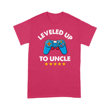 Leveled Up To Uncle 2023 Funny Soon To Be Uncle 2023 T-Shirt - Standard T-Shirt
